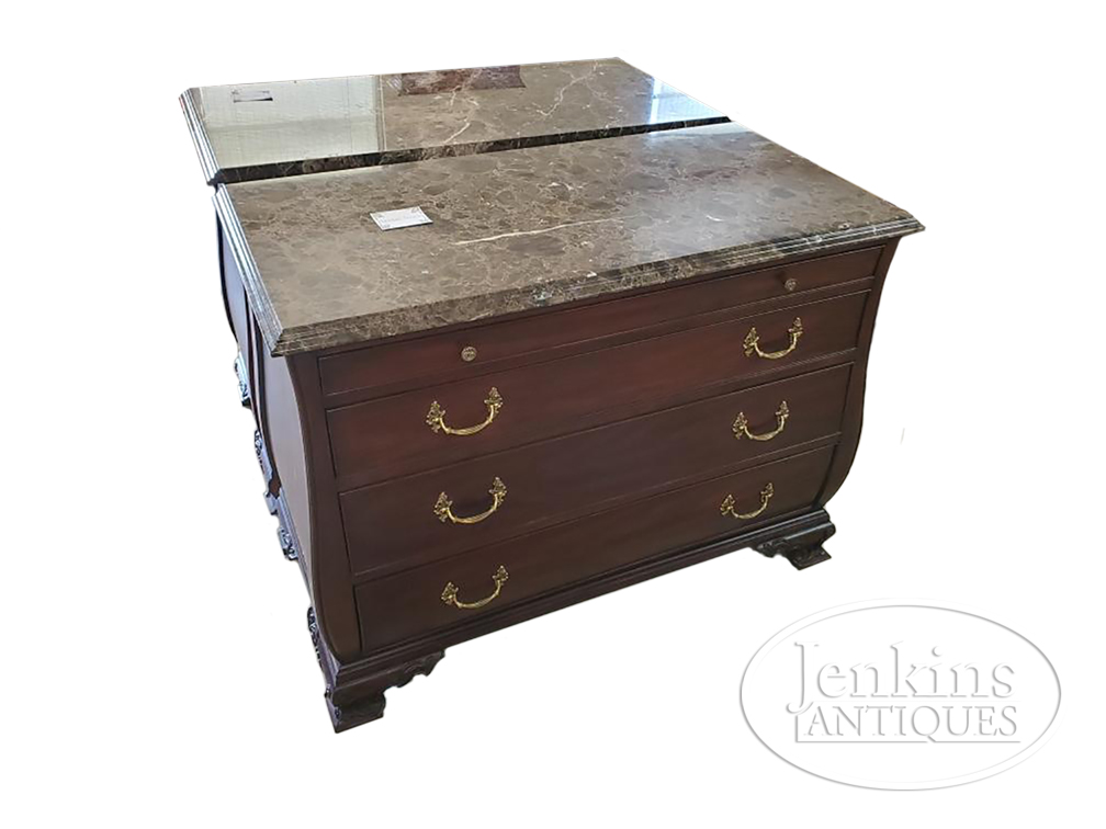 Henkel-Harris Mahogany Marble Top Chest Henkel-Harris Mahogany Marble Top Chest