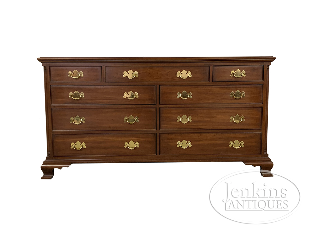 Henkel-Harris Solid Cherry Triple Dresser Henkel-Harris Solid Cherry Triple Dresser