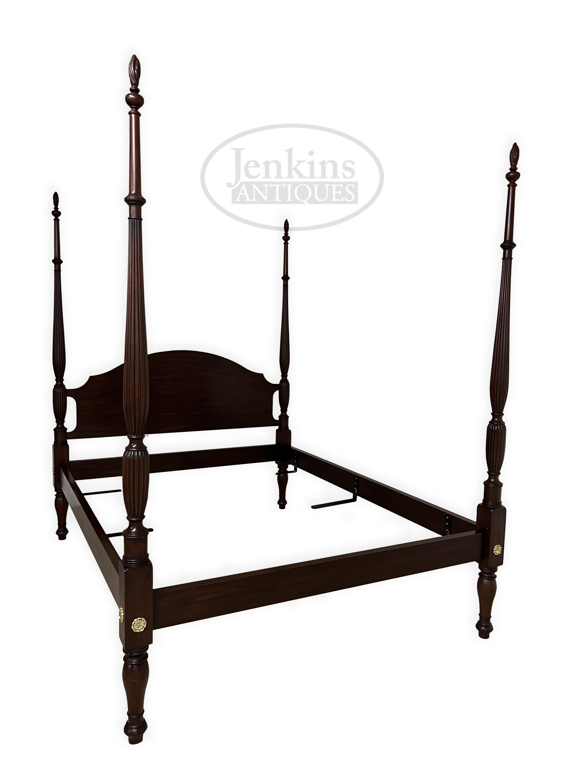 Henkel Harris Mahogany Queen Poster Bed Reeded Post Jenkins Antiques