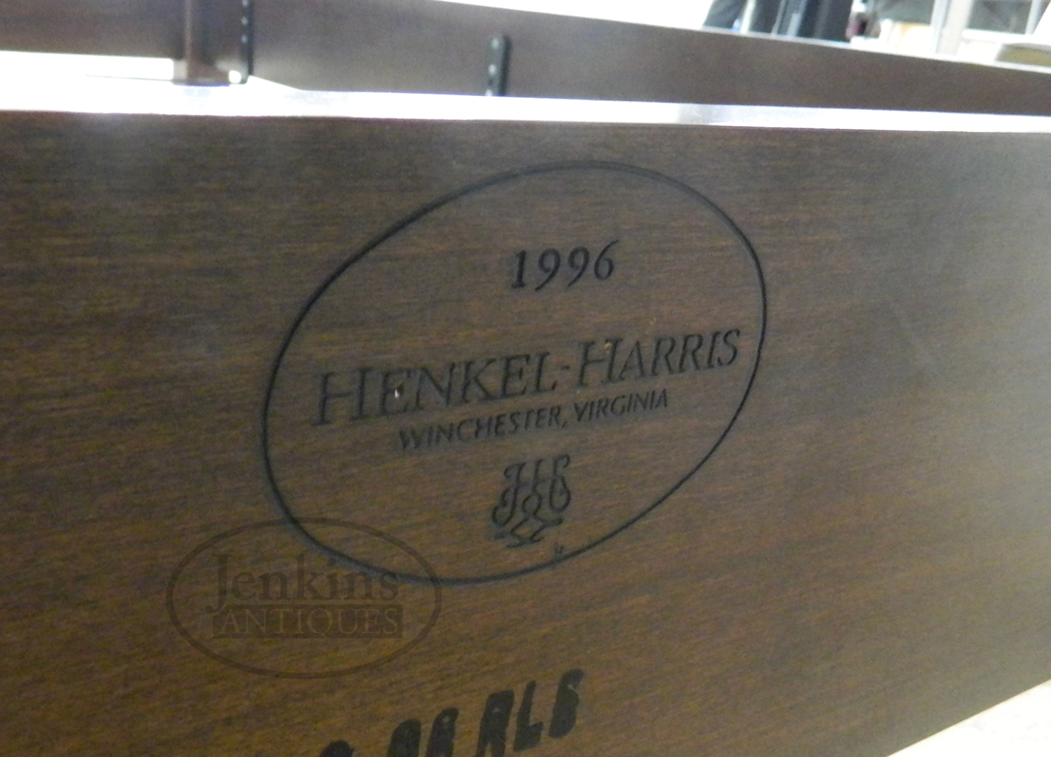 Henkel Harris Queen Vine Carved Bed with Canopy Jenkins Antiques