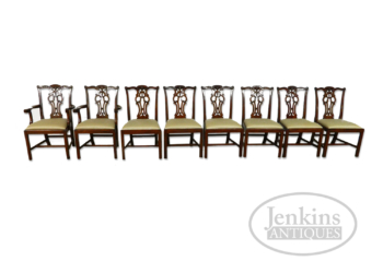 Maitland-Smith Mahogany Chairs – Set of 8