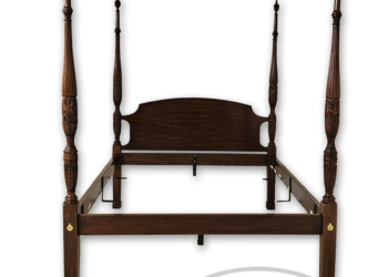 Henkel Harris Mahogany Rice Carved Bed (Queen)