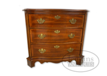 Mahogany 3-Drawer Chest with Carving