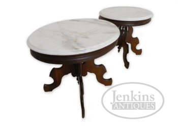 Antique Walnut M-Top End Tables