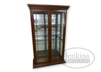 Large Curio Cabinet lighted beveled glass