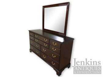 Henkel Harris Mahogany Triple Dresser with Mirror