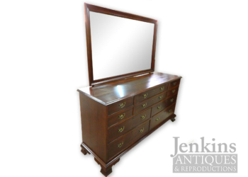 Craftique Mahogany Triple Dresser with Mirror